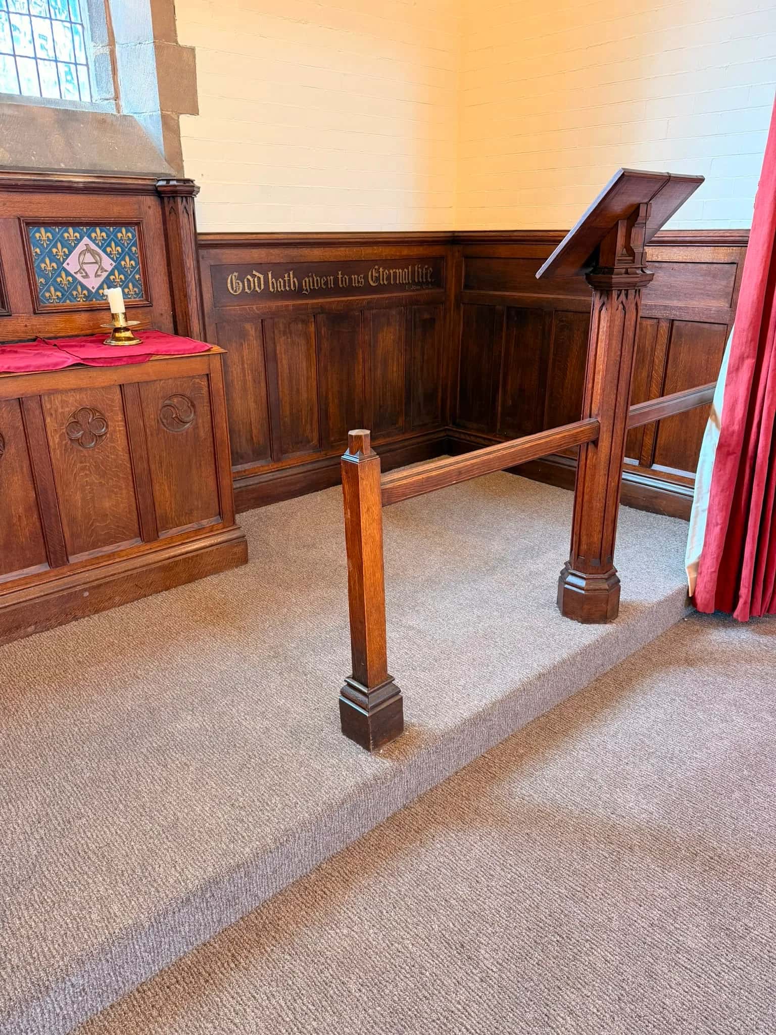 Commercial carpet fitted at Burnley Cemetery Chapel